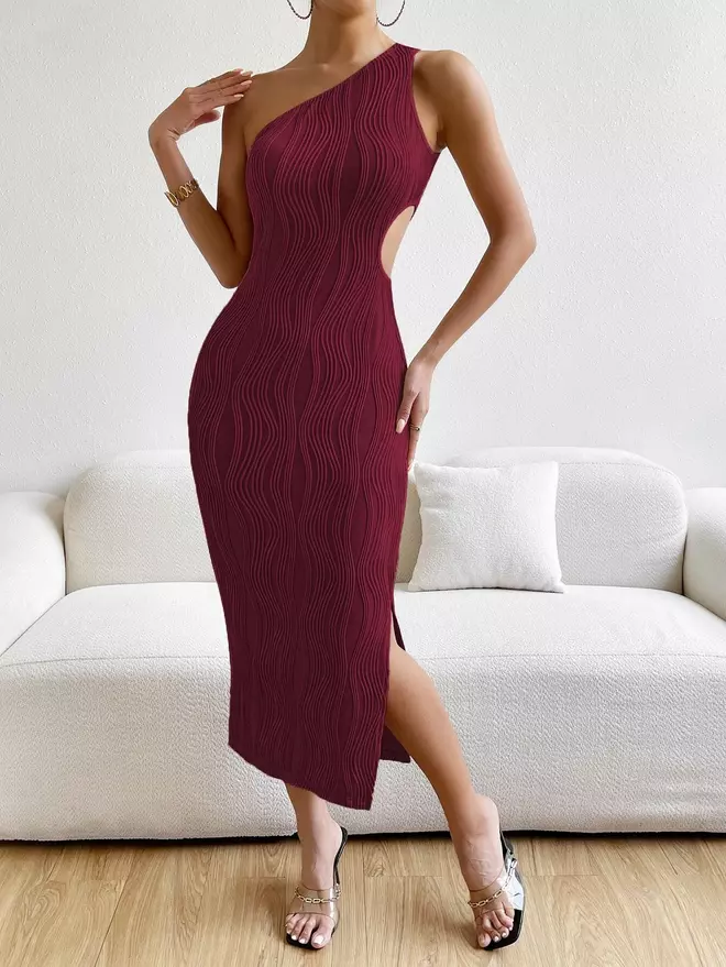 Vestido midi asimétrico de Shein