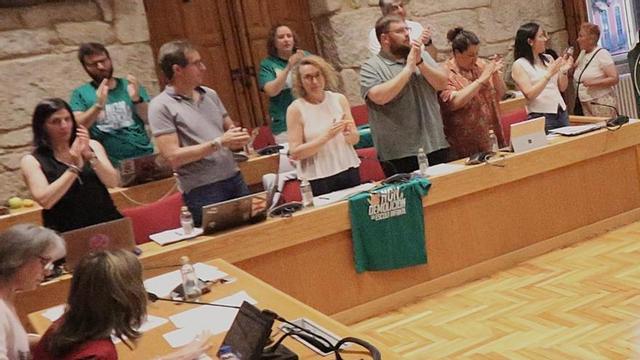 Ediles de la oposición, en uno de los últimos plenos. | D.P.
