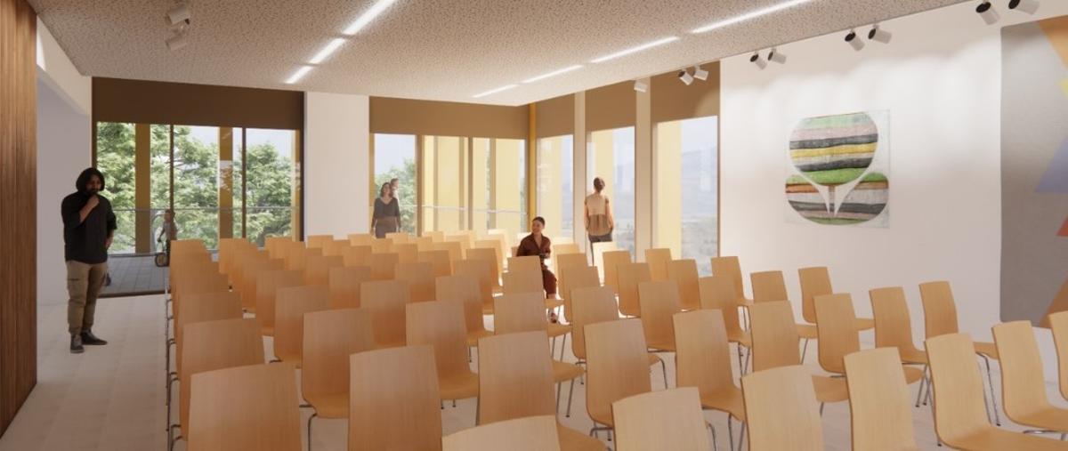 La sala d'actes del nou Arxiu Comarcal