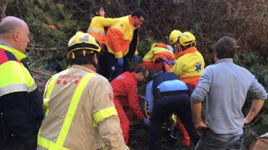 Equips de rescat al lloc de l&#039;accident.