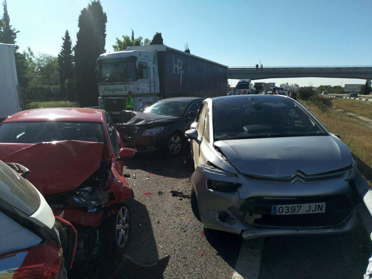 Accidente en La Puebla de Alfindén