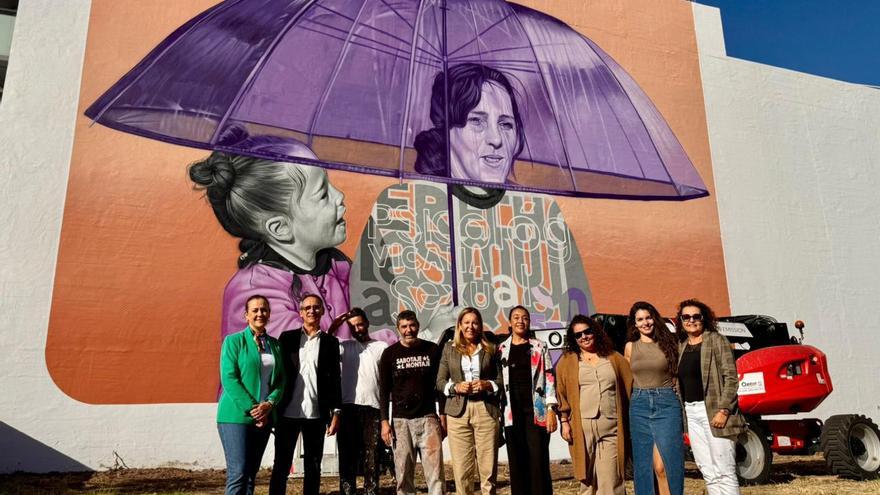 Matías Mata, con una sudadera negra de Sabotaje al Montaje, junto a la consejera Ángeles Fernández. | E.D.