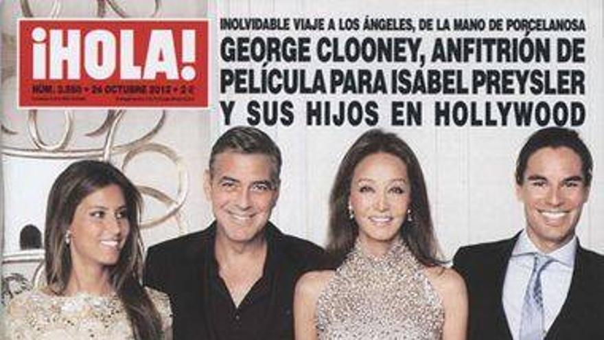 George Clooney : Isabel Preysler y sus hijos posan con el actor