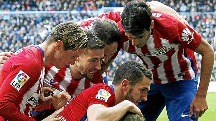 Griezmann celebra el gol amb els seus companys