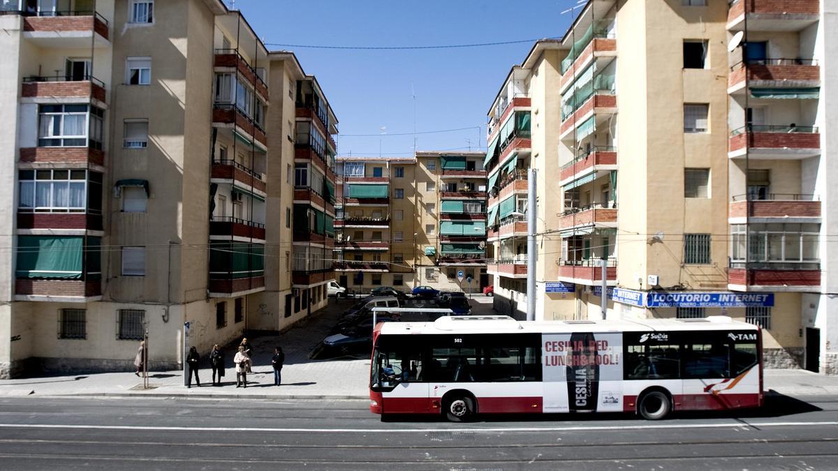 Una imagen de la zona norte de Alicante, donde se ubican los barrios con menos renta de la ciudad.