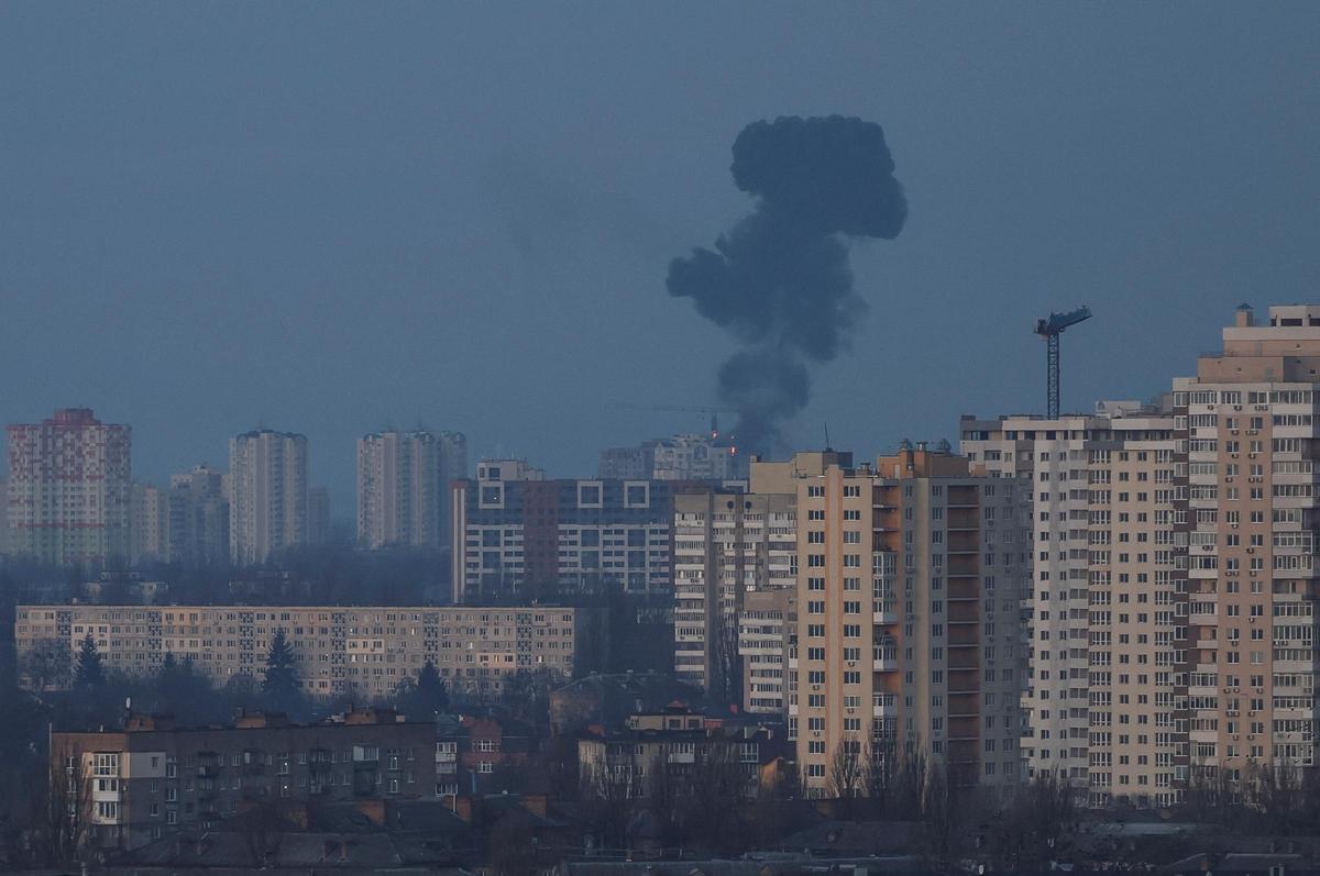 Ataque ruso con misiles sobre Kiev