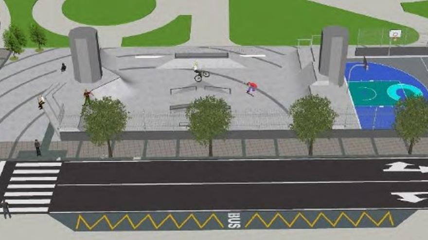 El Concello construirá una pista multideporte y un &#039;skatepark&#039; debajo del viaducto de Alfonso Molina