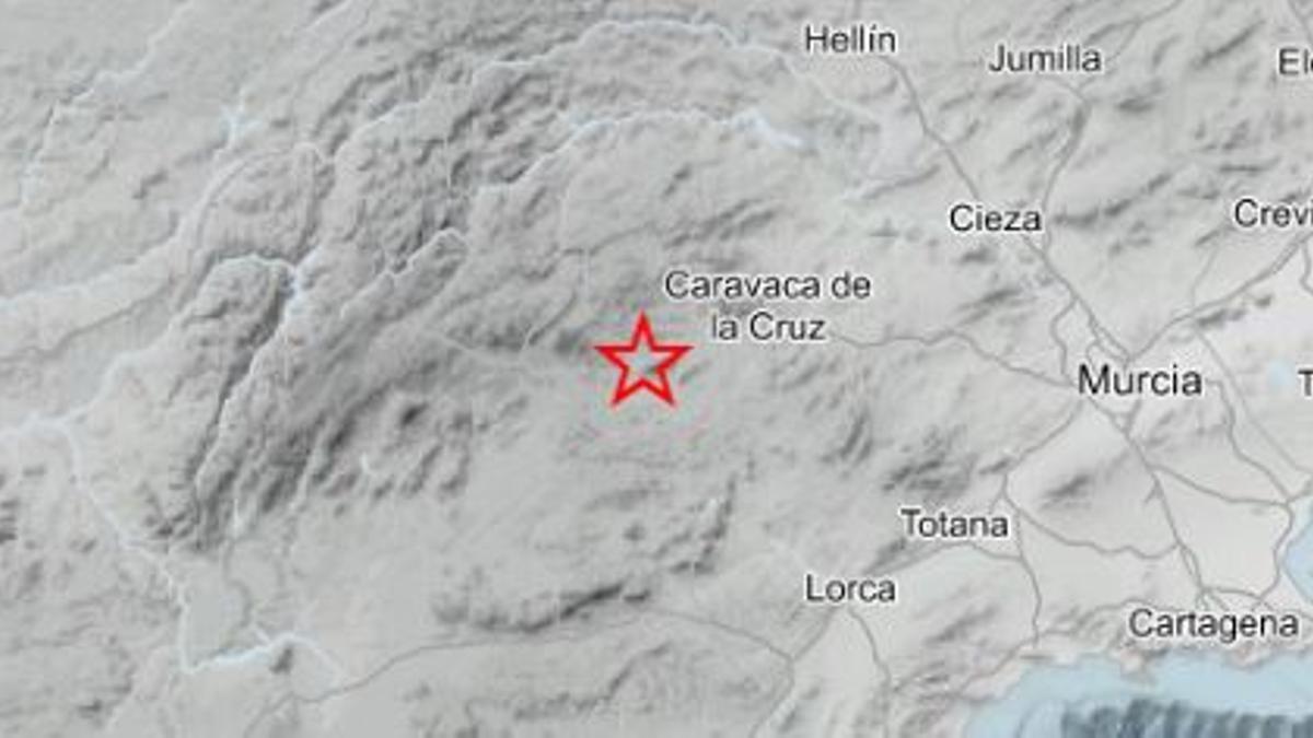 Mapa del epicentro del terremoto