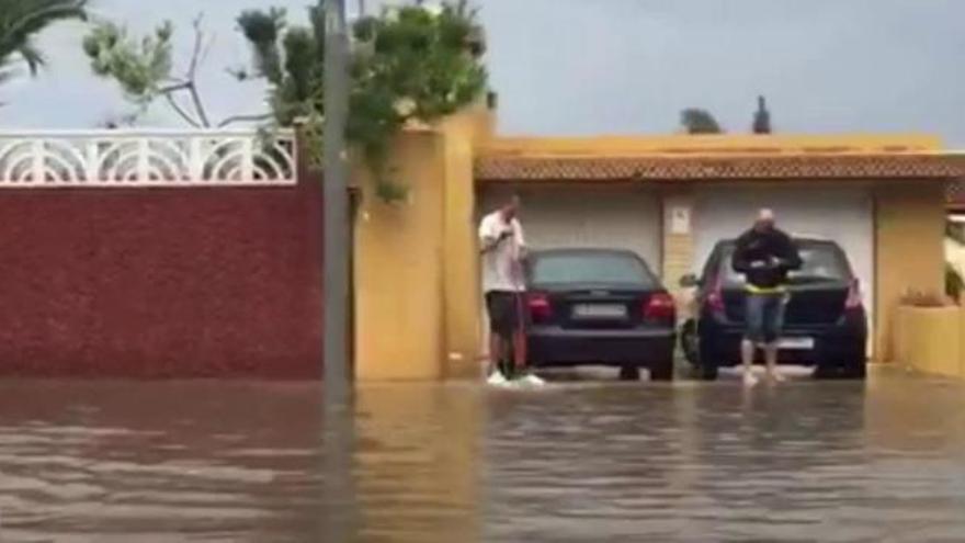 Paseo de Chil y el barranquillo, anegados