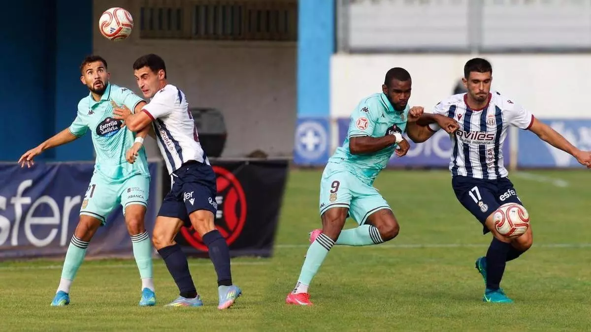 La defensa del Avilés, la línea que más dudas genera en este inicio de temporada