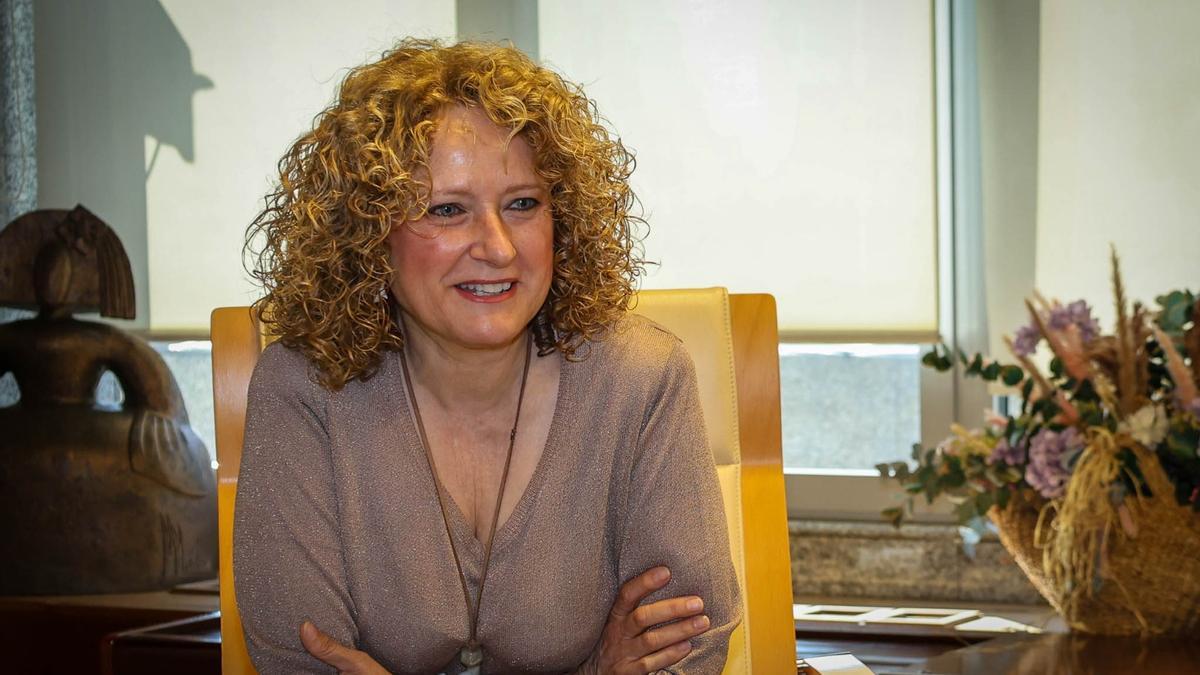 Amparo Folgado, durante la entrevista