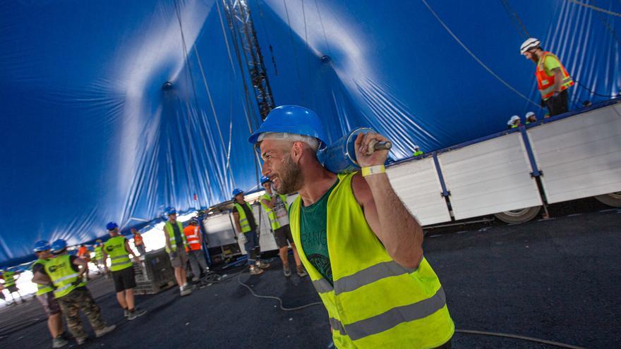 Imágenes de la carpa del Circo del Sol en Alicante