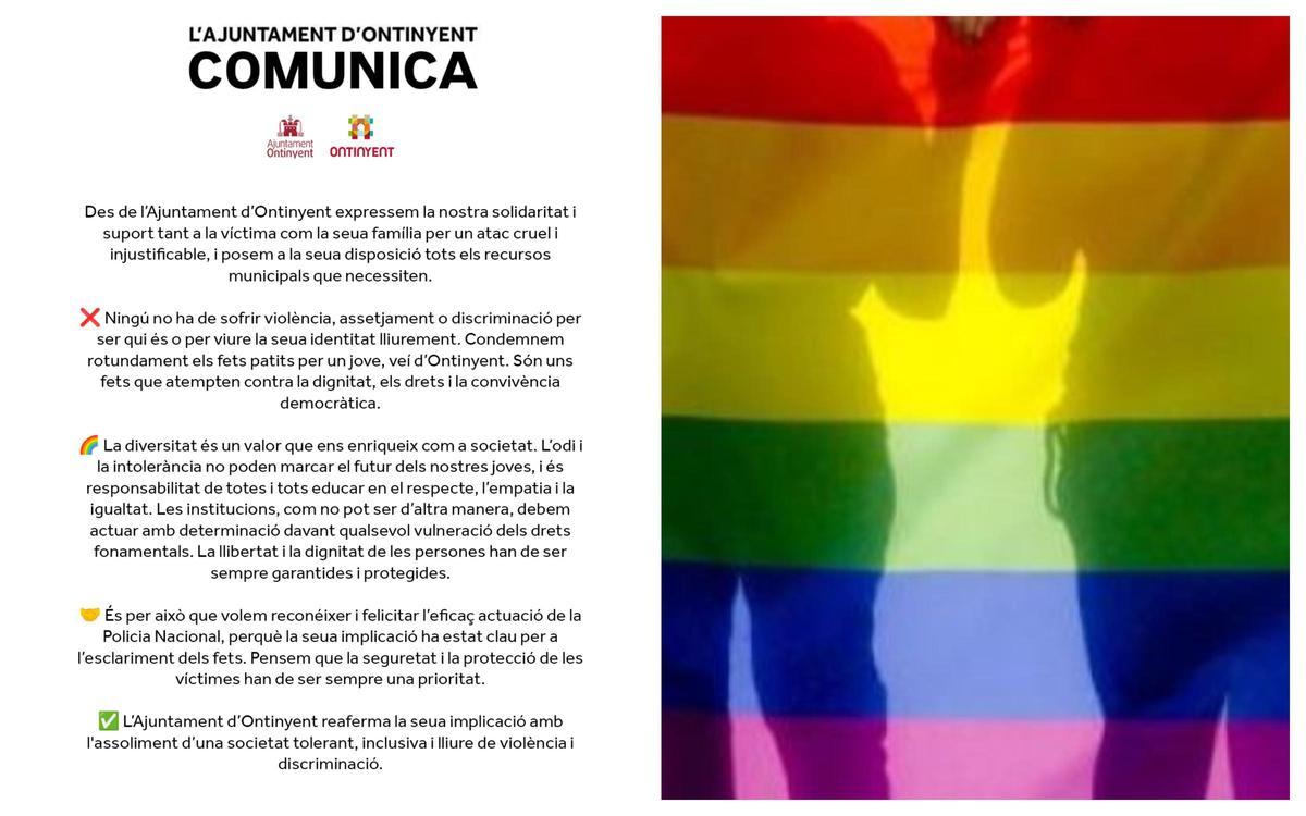 Condemna pública contra els 14 autors de l’atac trànsfob registrat a Ontinyent