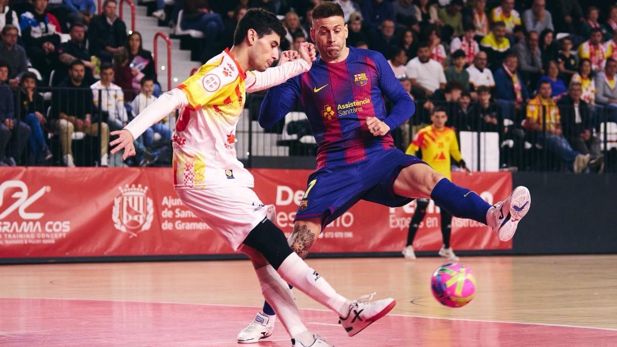 Acción del encuentro copero entre Industias y Barça