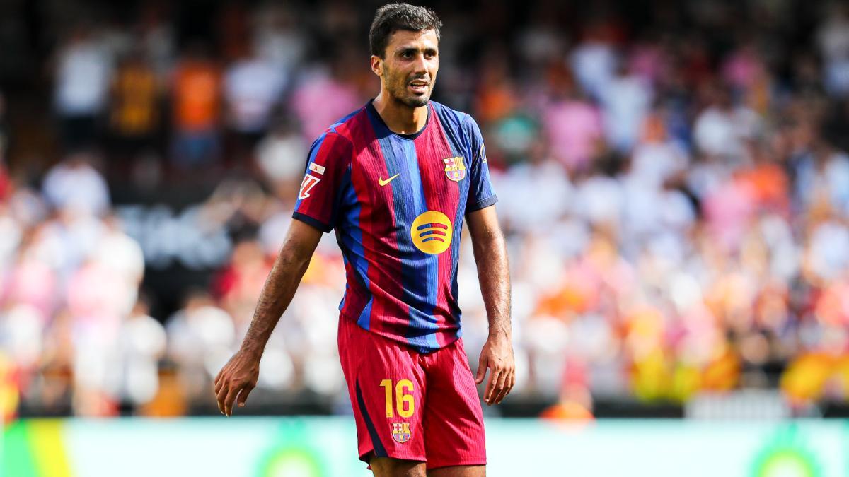Rodri, durante el partido contra el Valencia