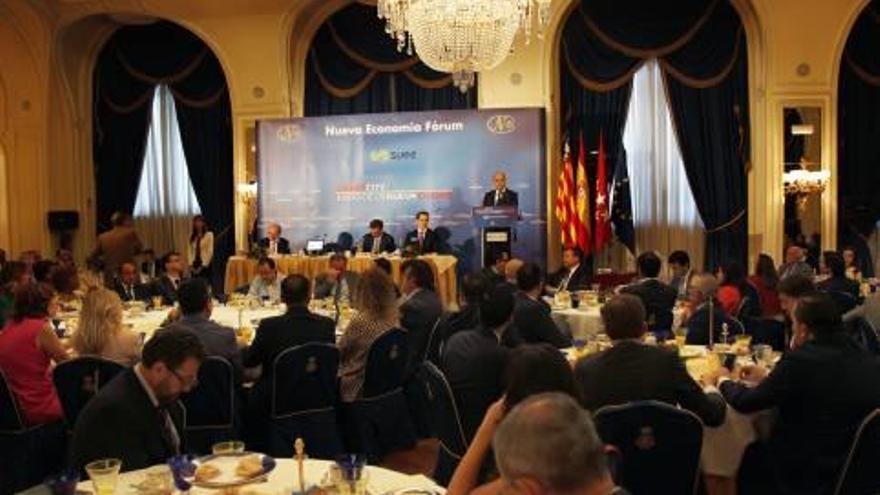 Echávarri, ayer, en el foro con empresarios en Madrid.