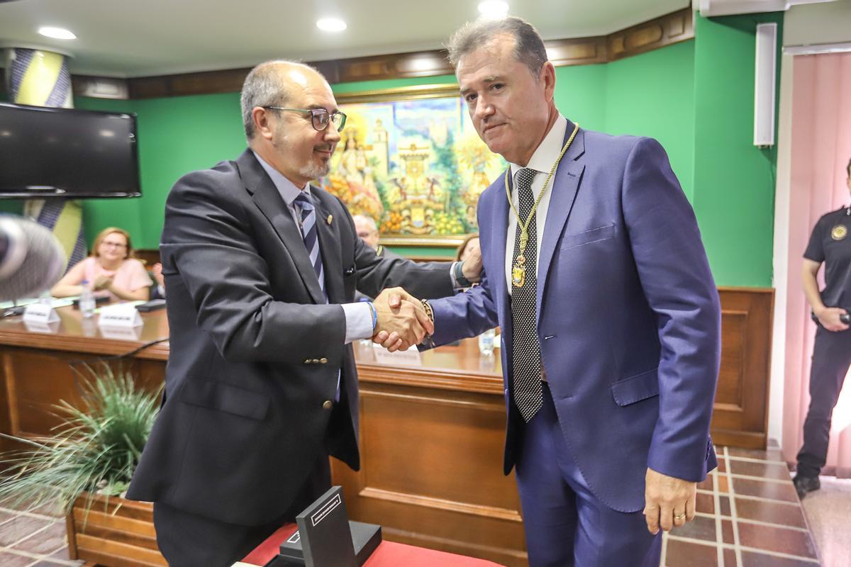 López y Bernabé en el pleno de investidura de 2019