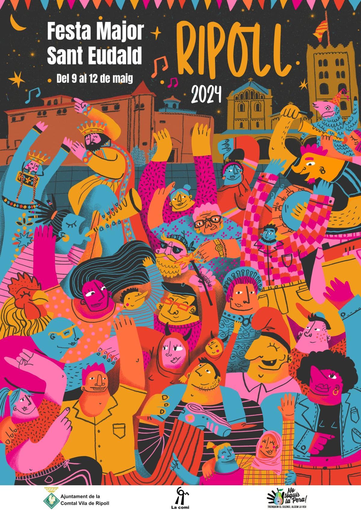 Cartel ganador de la Festa Major de Ripoll de 2024 que la alcaldesa Silvia Orriols ha censurado.