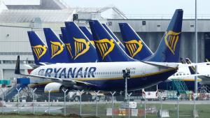 Ryanair planes are seen at Dublin Airport, following the outbreak of the coronavirus disease (COVID-19), Dublin, Ireland, May 1, 2020. REUTERS/Jason Cairnduff