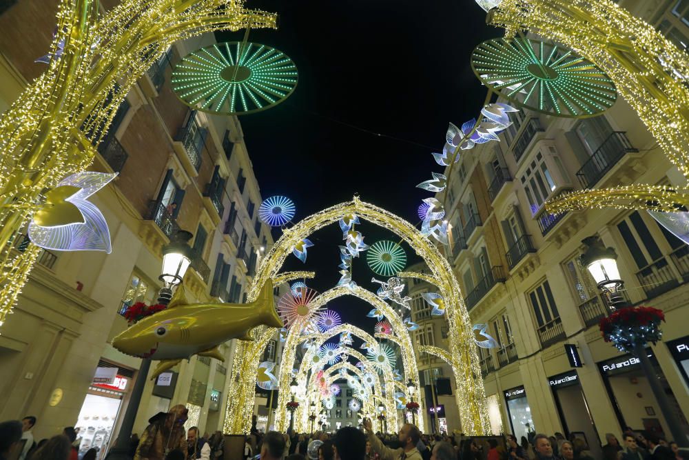 Encendido de las luces de Navidad de Larios en Málaga