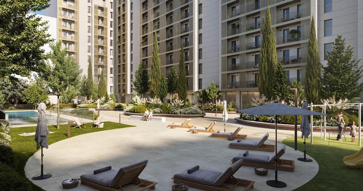 Cityzen Residencial consigue crear una localización muy natural en pleno centro de la ciudad.