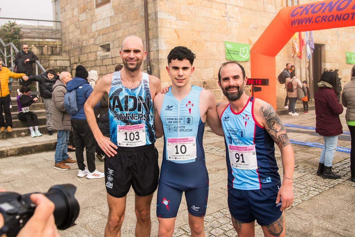 Los tres primeros en categoría masculina.