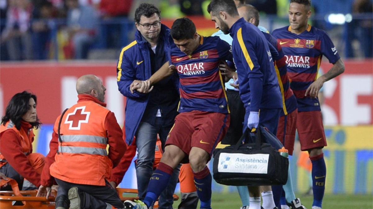 Luis Suárez se lesionó en Madrid