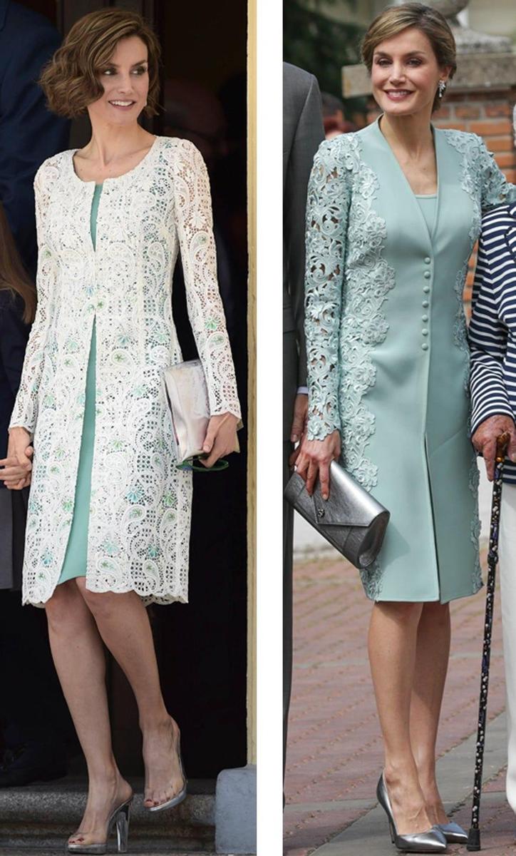 La Reina Letizia repite el vestido de la Comunión de Leonor en la de Sofía