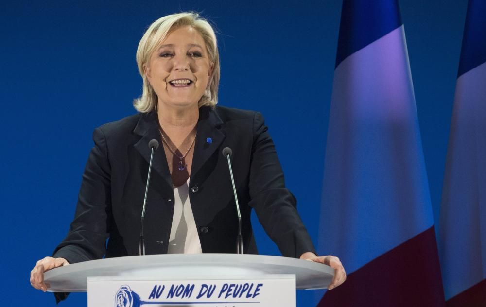 Marine Le Pen celebra el resultado electoral