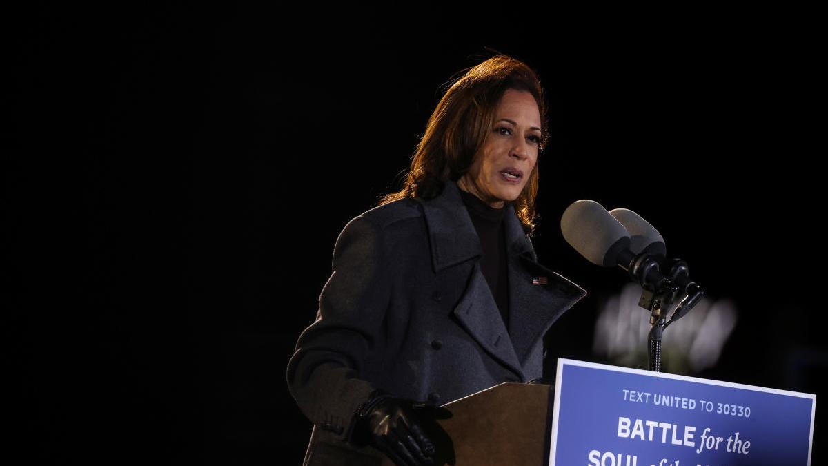 Kamala Harris durant un acte a Filadèlfia.