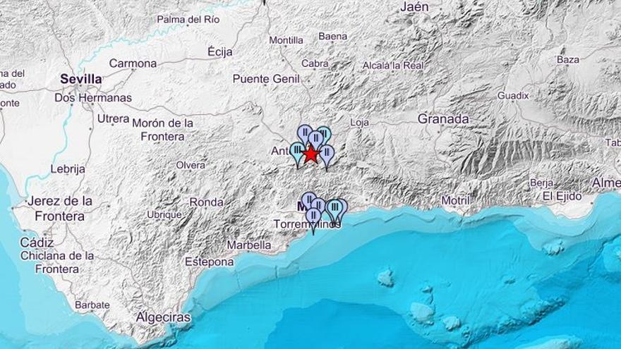 Registrado un terremoto de magnitud 3,4 con epicentro en Antequera y sentido en varios municipios de Málaga