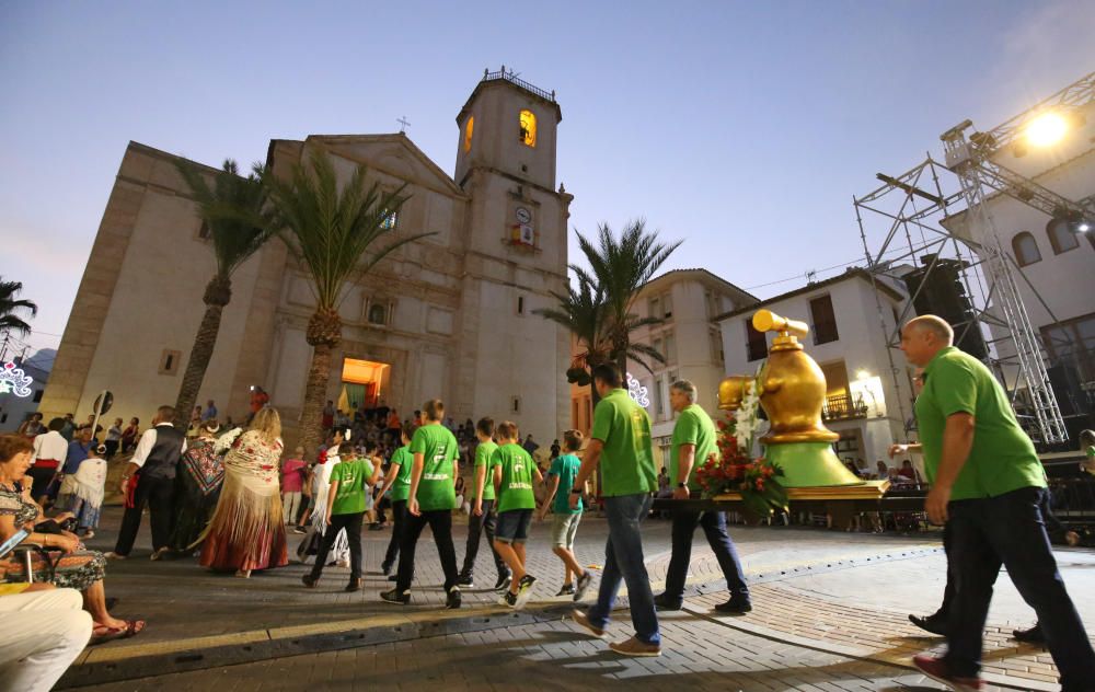 Se trata de uno de los actos más importantes de las fiestas en honor a la Virgen de la Asunción y a San Roque