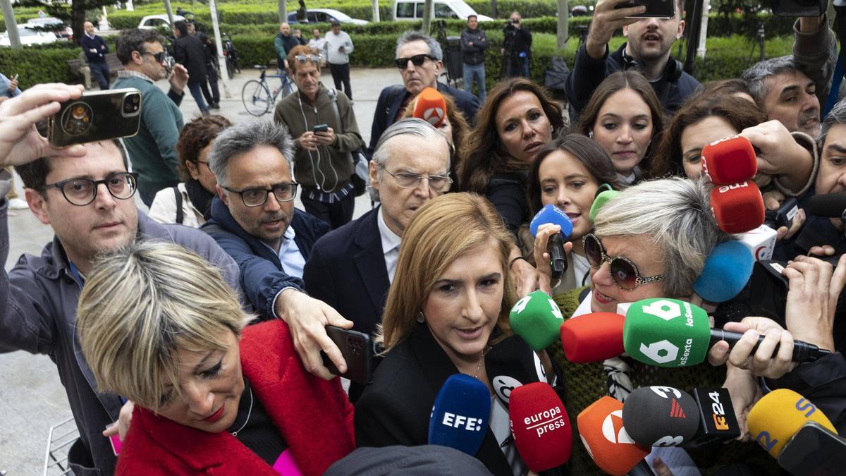 Salomé Pradas, a su llegada a la Ciudad de la Justicia, este viernes.