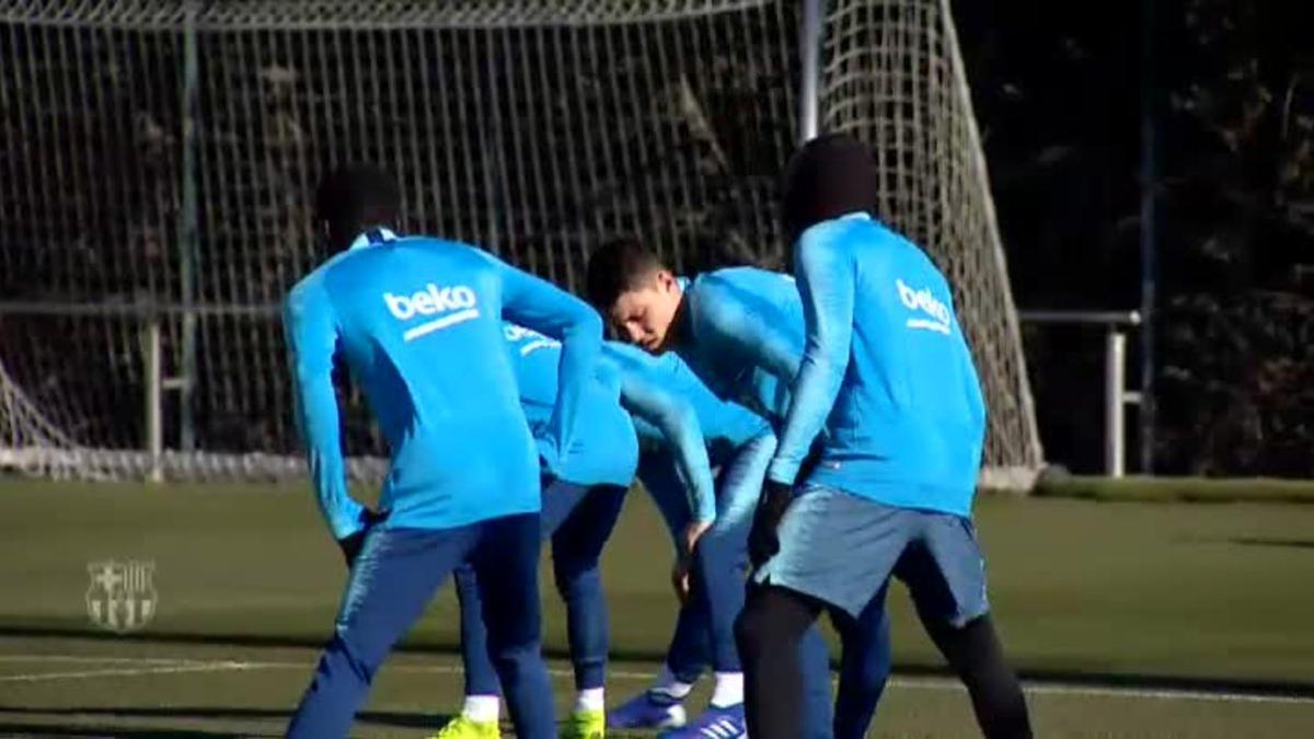 Primer entrenamiento de la semana del Barça