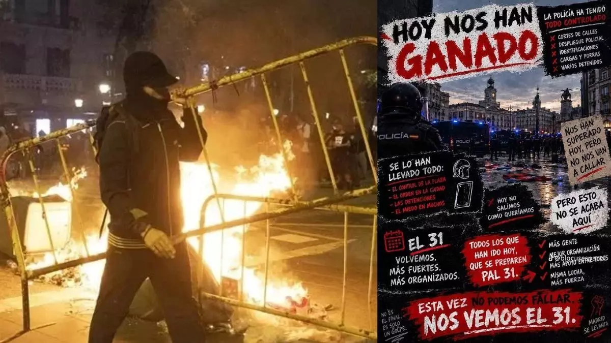 Blocus quiere llevar el caos a Madrid: La Policía los frenó el sábado, pero ellos advierten: "Esto no se acaba aquí. Nos vemos el 31"