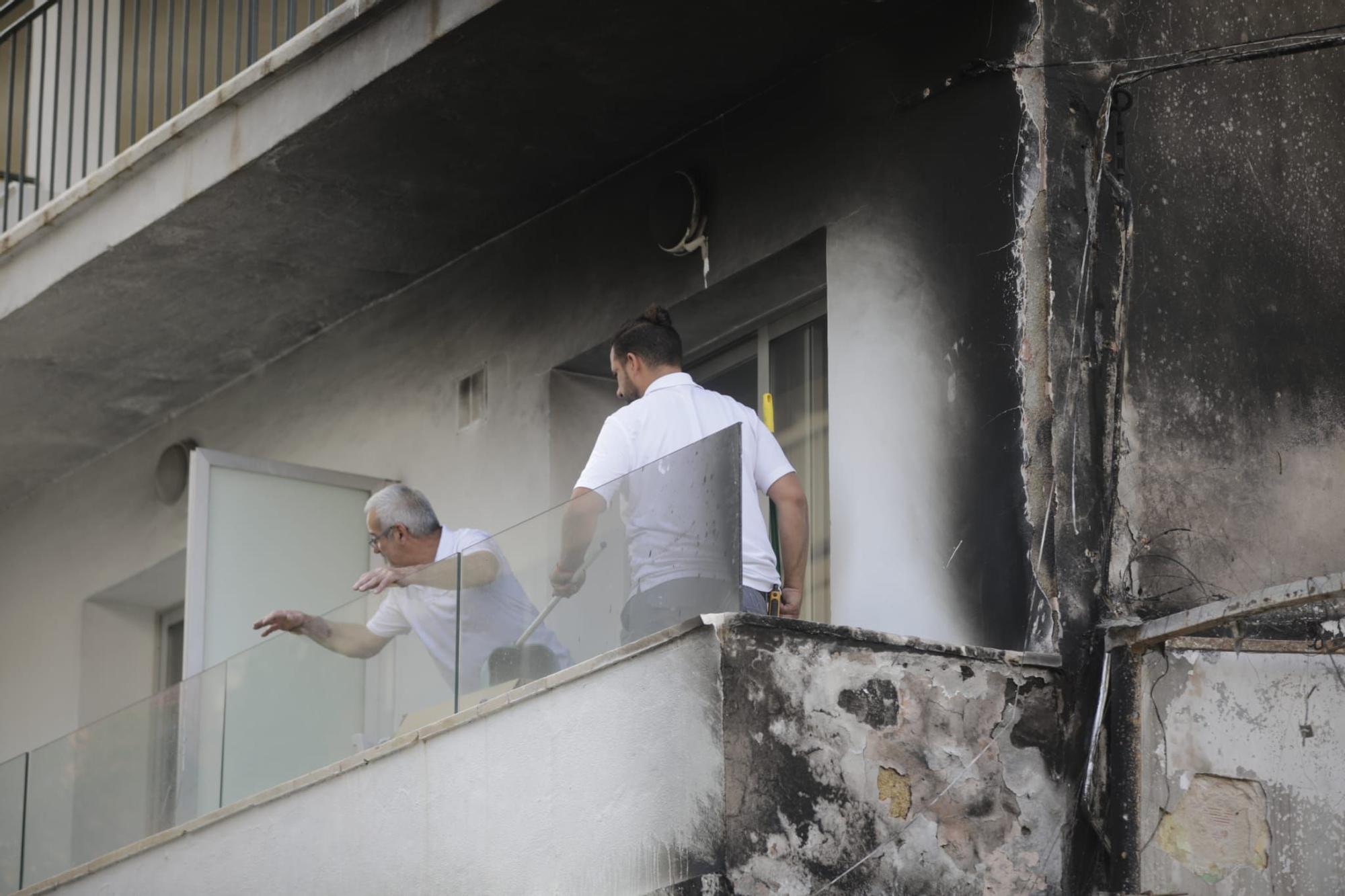 Dos heridos en un incendio en un edificio de s'Arenal de Llucmajor