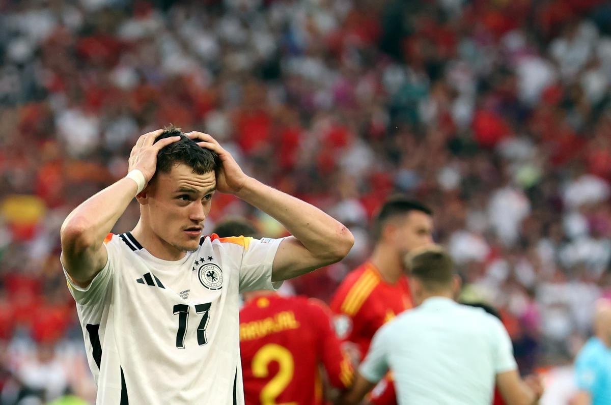 Florian Wirtz, tras la eliminación de Alemania ante España.