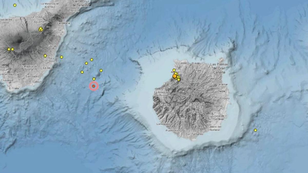 Se detecta otro nuevo terremoto en Agaete en la madrugada del viernes 31