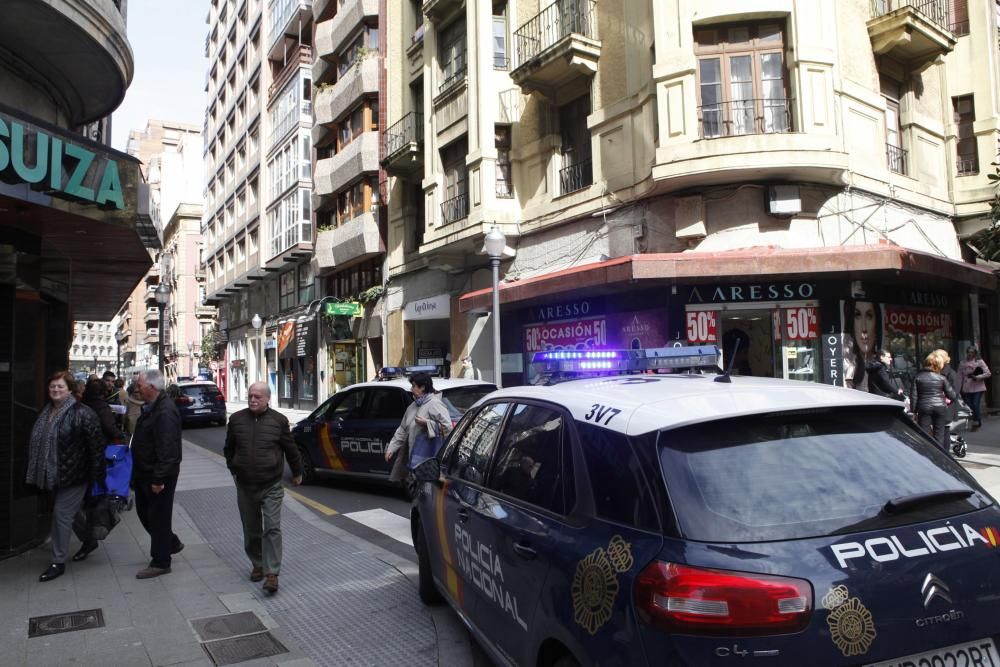 Atraco banco en Gijón.