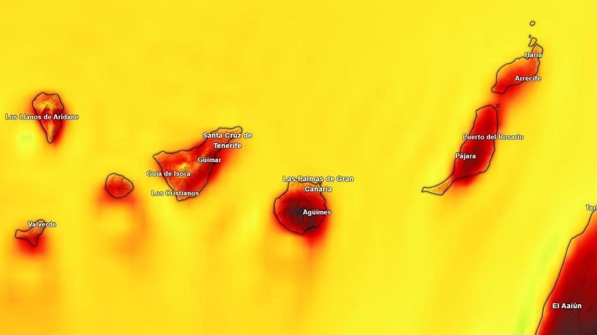Previsión de calor del domingo