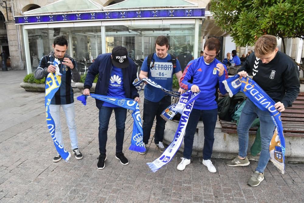 Afición del Real Oviedo en Coruña