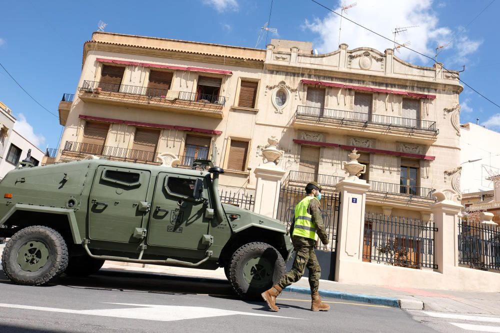 Elda y Petrer reciben a los boinas verdes en la Operación Balmis contra el Covid-19