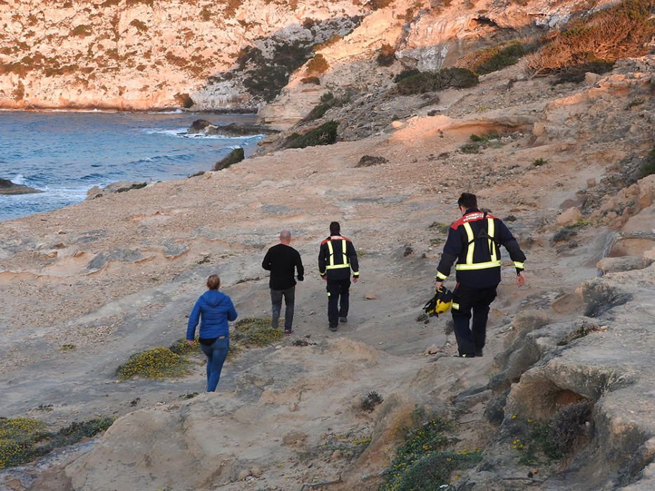 Rescate del cuerpo del desaparecido en Formentera