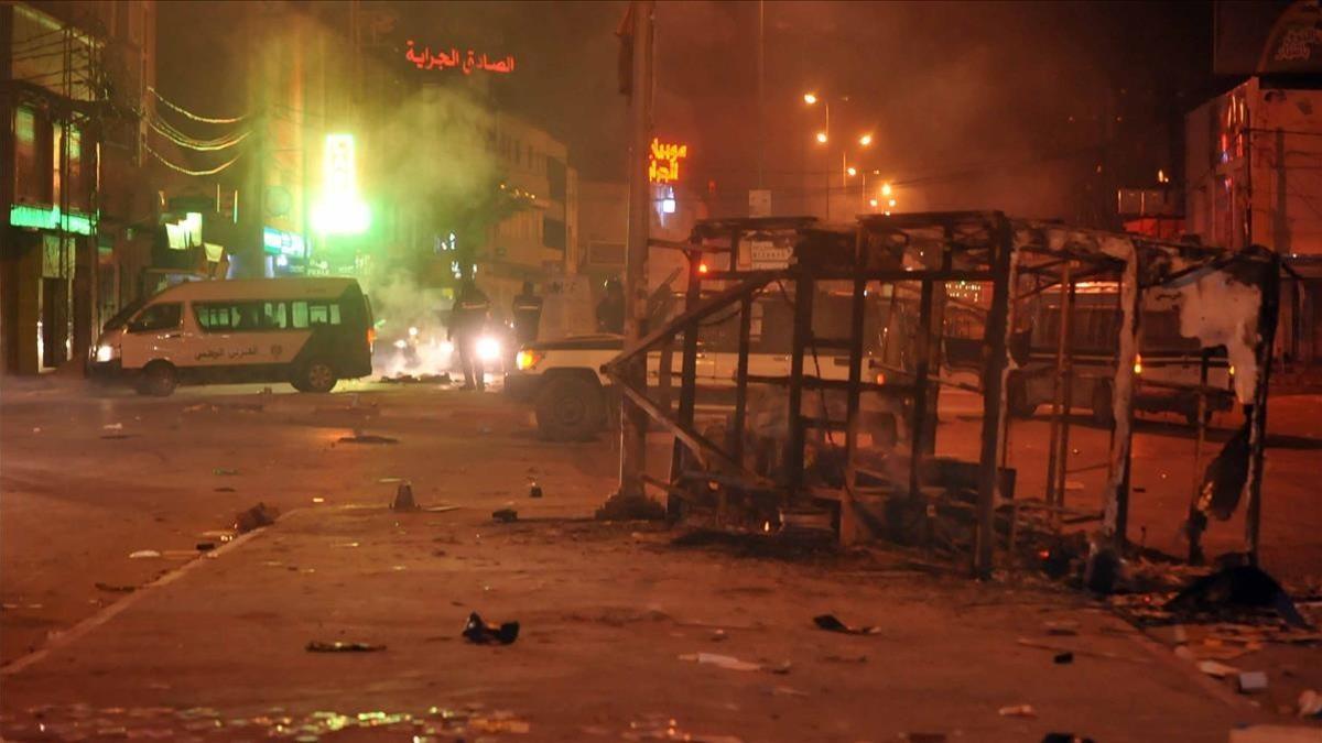 Incidentes en Ettadhamen, en las afueras de Túnez