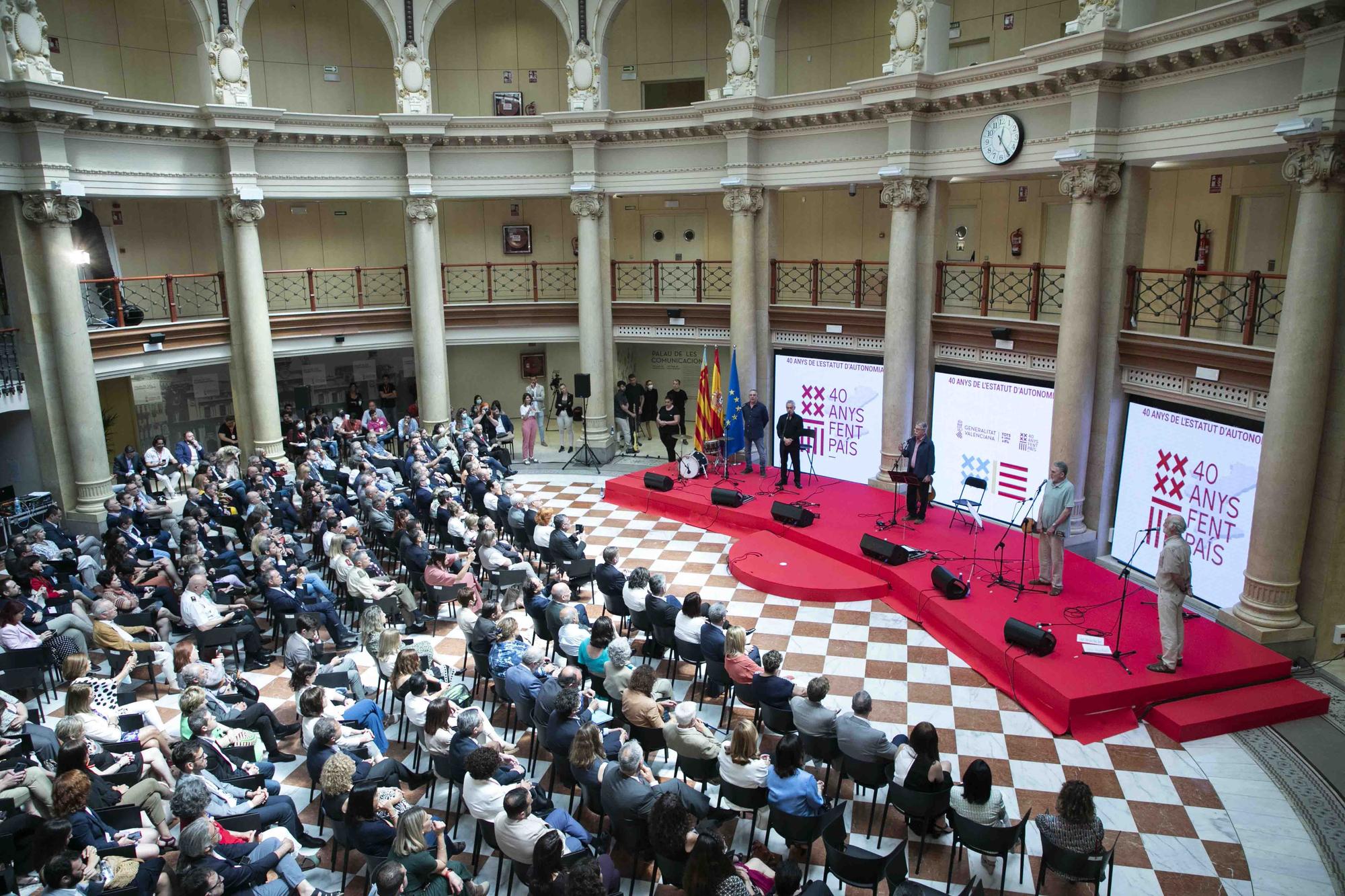 Acto de conmemoración del 40 aniversario del Estatut d'Autonomia de la Comunitat Valenciana