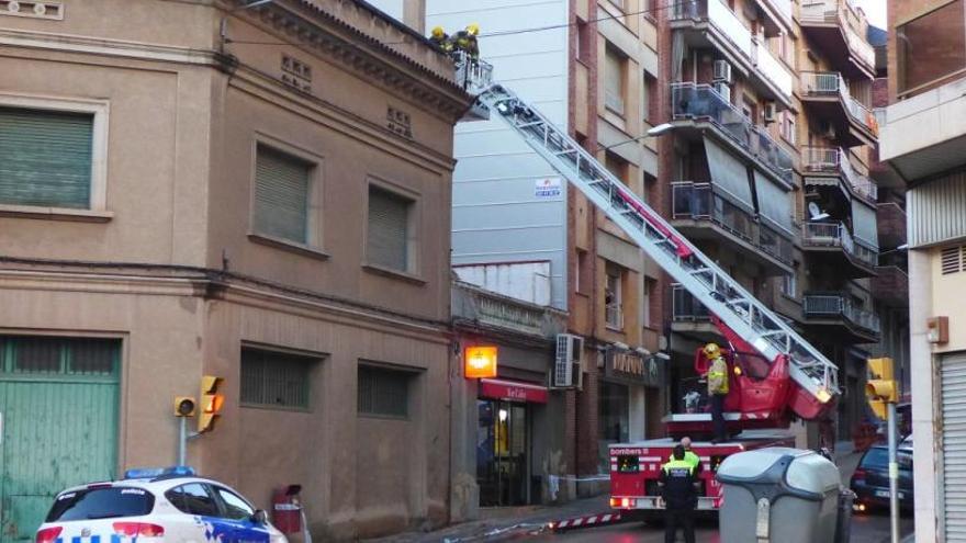 Imatge de l&#039;actuació dels Bombers.