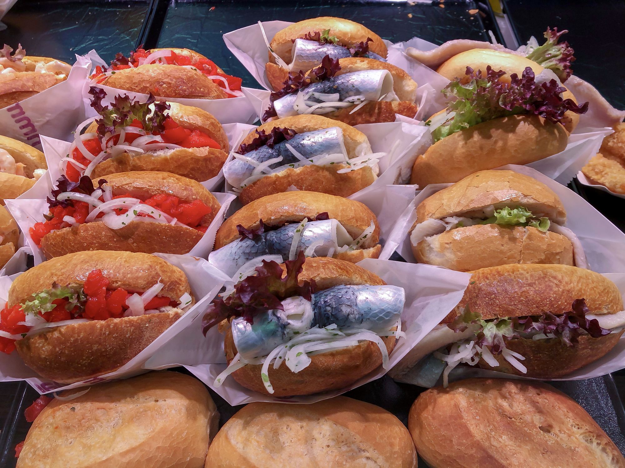 Bocadillos tipícos de pescado