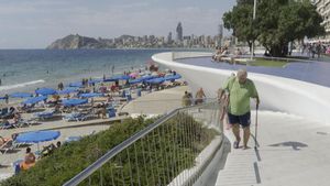 La playa de Poniente de Benidorm.