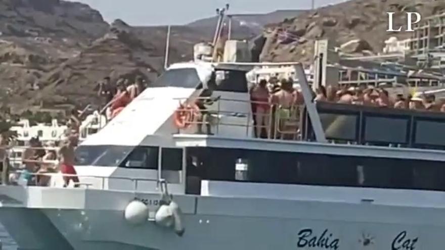 Indignación por la fiesta en un barco en el sur de Gran Canaria