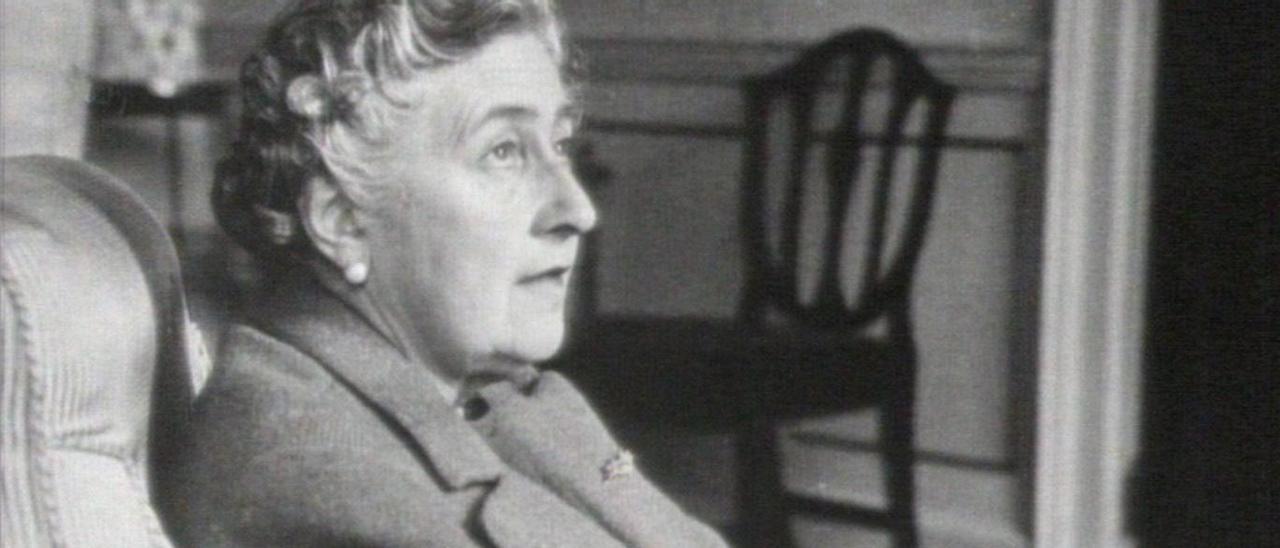 Author Agatha Christie is seen in this undated still image